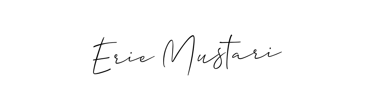 Also You can easily find your signature by using the search form. We will create Erie Mustari name handwritten signature images for you free of cost using Allison_Script sign style. Erie Mustari signature style 2 images and pictures png