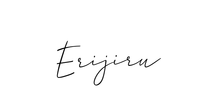 Make a short Erijiru signature style. Manage your documents anywhere anytime using Allison_Script. Create and add eSignatures, submit forms, share and send files easily. Erijiru signature style 2 images and pictures png