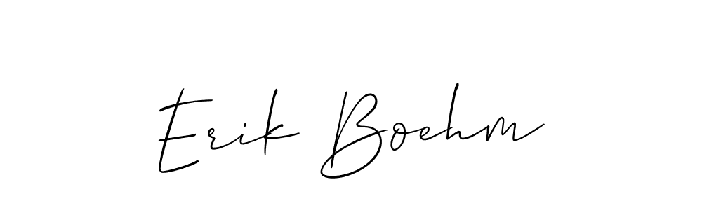 Use a signature maker to create a handwritten signature online. With this signature software, you can design (Allison_Script) your own signature for name Erik Boehm. Erik Boehm signature style 2 images and pictures png