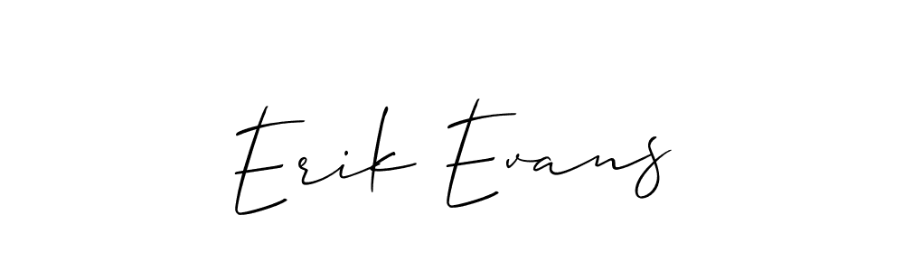 The best way (Allison_Script) to make a short signature is to pick only two or three words in your name. The name Erik Evans include a total of six letters. For converting this name. Erik Evans signature style 2 images and pictures png