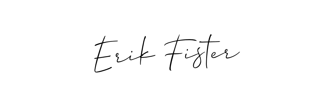 Use a signature maker to create a handwritten signature online. With this signature software, you can design (Allison_Script) your own signature for name Erik Fister. Erik Fister signature style 2 images and pictures png