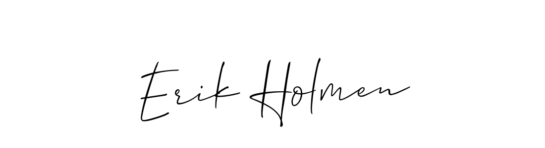 Allison_Script is a professional signature style that is perfect for those who want to add a touch of class to their signature. It is also a great choice for those who want to make their signature more unique. Get Erik Holmen name to fancy signature for free. Erik Holmen signature style 2 images and pictures png