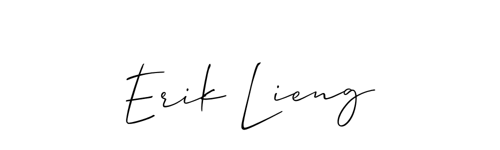 The best way (Allison_Script) to make a short signature is to pick only two or three words in your name. The name Erik Lieng include a total of six letters. For converting this name. Erik Lieng signature style 2 images and pictures png