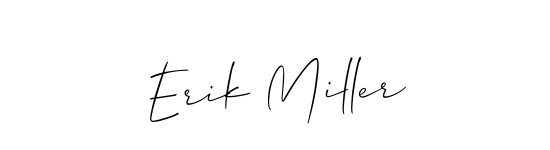 How to make Erik Miller name signature. Use Allison_Script style for creating short signs online. This is the latest handwritten sign. Erik Miller signature style 2 images and pictures png