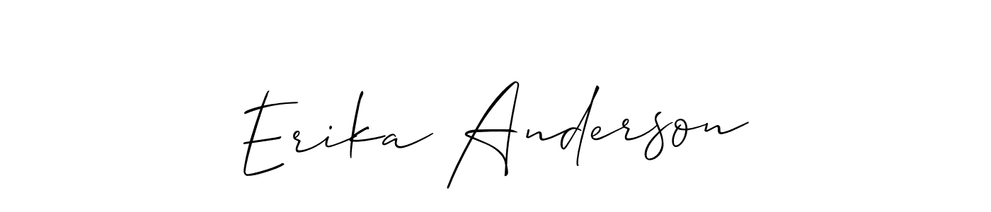 Also You can easily find your signature by using the search form. We will create Erika Anderson name handwritten signature images for you free of cost using Allison_Script sign style. Erika Anderson signature style 2 images and pictures png