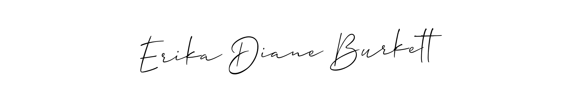 Make a beautiful signature design for name Erika Diane Burkett. With this signature (Allison_Script) style, you can create a handwritten signature for free. Erika Diane Burkett signature style 2 images and pictures png