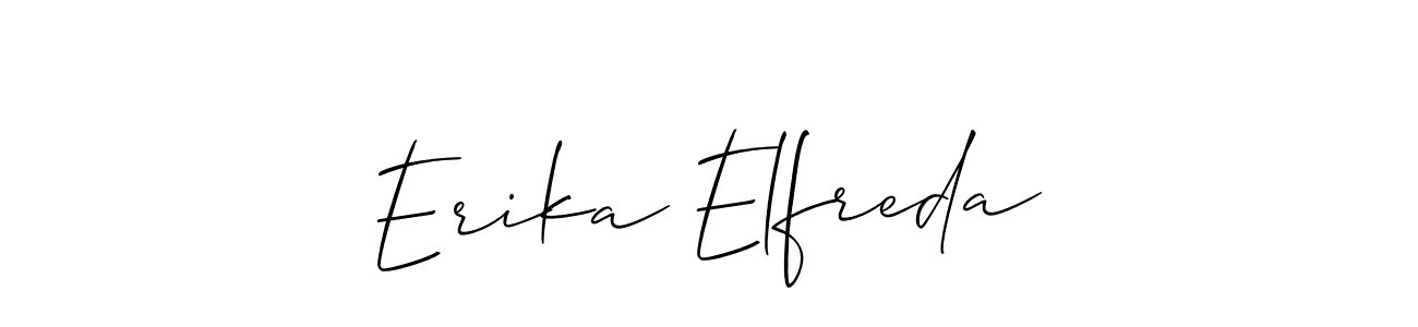 How to make Erika Elfreda signature? Allison_Script is a professional autograph style. Create handwritten signature for Erika Elfreda name. Erika Elfreda signature style 2 images and pictures png