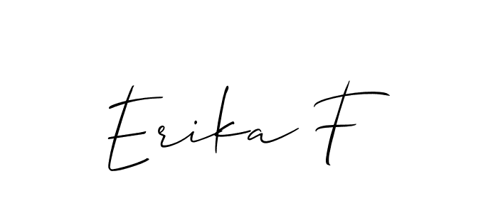 Design your own signature with our free online signature maker. With this signature software, you can create a handwritten (Allison_Script) signature for name Erika F. Erika F signature style 2 images and pictures png