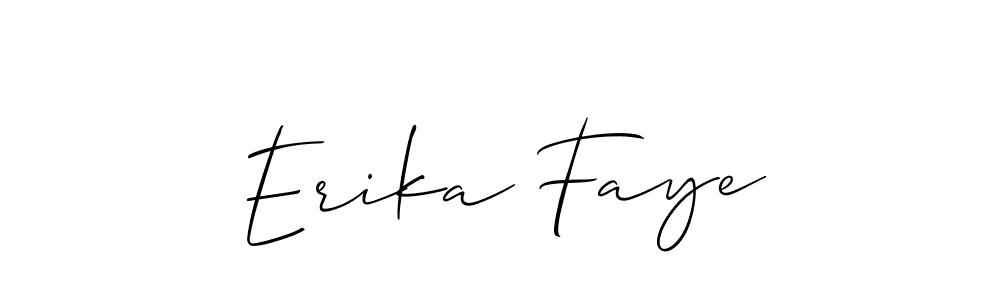 Make a beautiful signature design for name Erika Faye. With this signature (Allison_Script) style, you can create a handwritten signature for free. Erika Faye signature style 2 images and pictures png