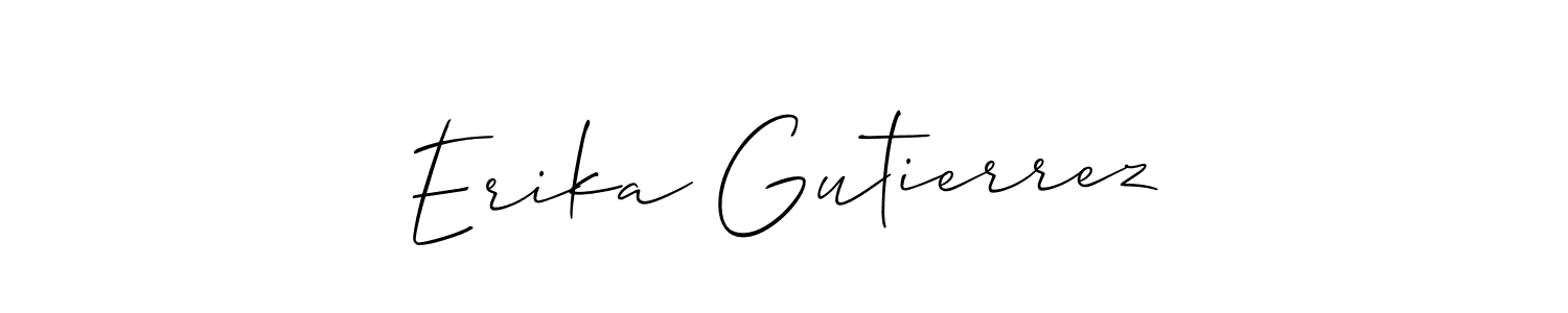 Make a beautiful signature design for name Erika Gutierrez. With this signature (Allison_Script) style, you can create a handwritten signature for free. Erika Gutierrez signature style 2 images and pictures png