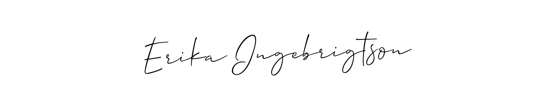 Design your own signature with our free online signature maker. With this signature software, you can create a handwritten (Allison_Script) signature for name Erika Ingebrigtson. Erika Ingebrigtson signature style 2 images and pictures png