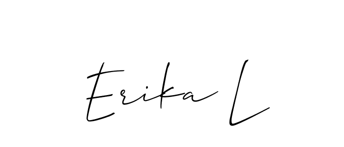 Also we have Erika L name is the best signature style. Create professional handwritten signature collection using Allison_Script autograph style. Erika L signature style 2 images and pictures png