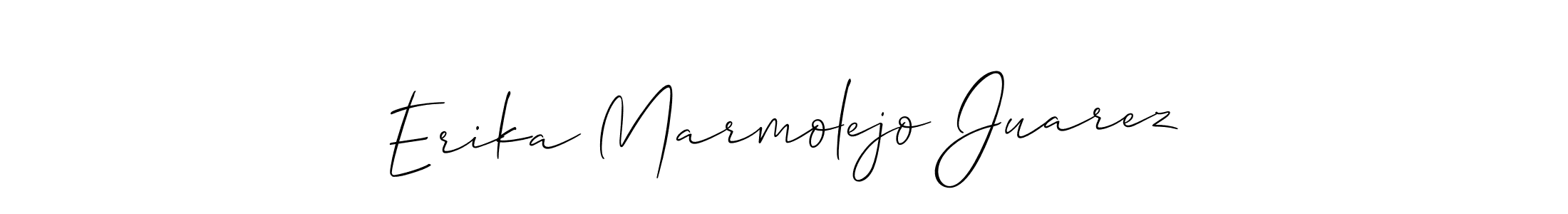 Make a short Erika Marmolejo Juarez signature style. Manage your documents anywhere anytime using Allison_Script. Create and add eSignatures, submit forms, share and send files easily. Erika Marmolejo Juarez signature style 2 images and pictures png