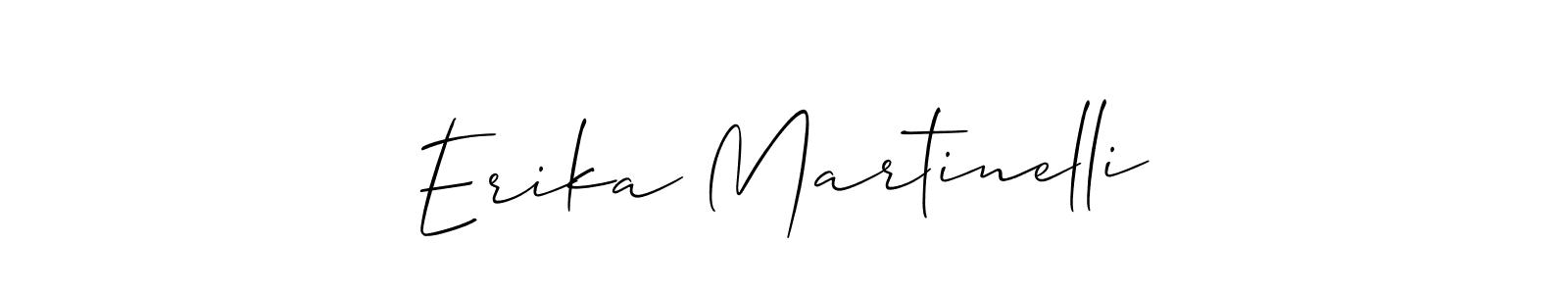 Erika Martinelli stylish signature style. Best Handwritten Sign (Allison_Script) for my name. Handwritten Signature Collection Ideas for my name Erika Martinelli. Erika Martinelli signature style 2 images and pictures png