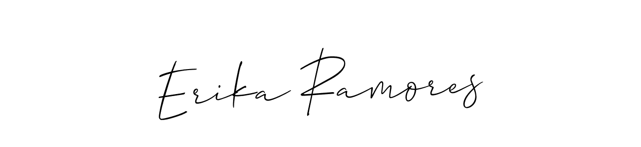 Create a beautiful signature design for name Erika Ramores. With this signature (Allison_Script) fonts, you can make a handwritten signature for free. Erika Ramores signature style 2 images and pictures png