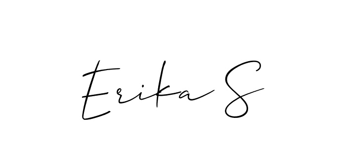 Erika S stylish signature style. Best Handwritten Sign (Allison_Script) for my name. Handwritten Signature Collection Ideas for my name Erika S. Erika S signature style 2 images and pictures png