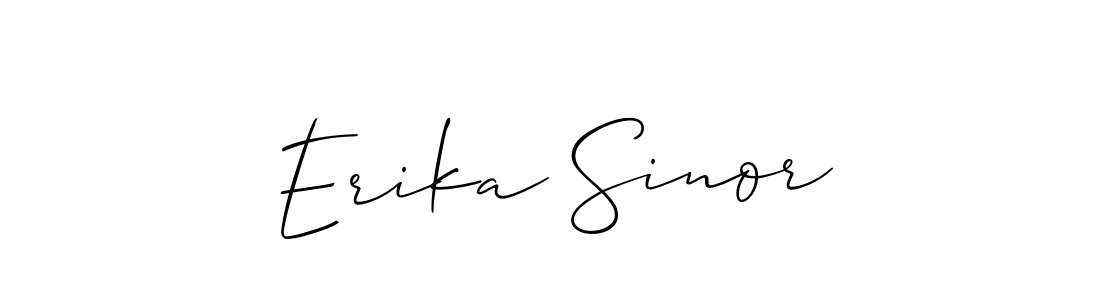 Similarly Allison_Script is the best handwritten signature design. Signature creator online .You can use it as an online autograph creator for name Erika Sinor. Erika Sinor signature style 2 images and pictures png