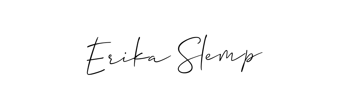 How to Draw Erika Slemp signature style? Allison_Script is a latest design signature styles for name Erika Slemp. Erika Slemp signature style 2 images and pictures png