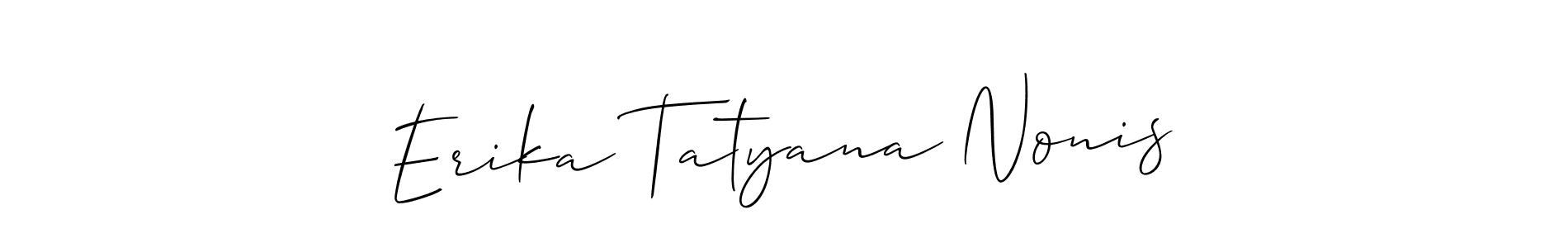Similarly Allison_Script is the best handwritten signature design. Signature creator online .You can use it as an online autograph creator for name Erika Tatyana Nonis. Erika Tatyana Nonis signature style 2 images and pictures png