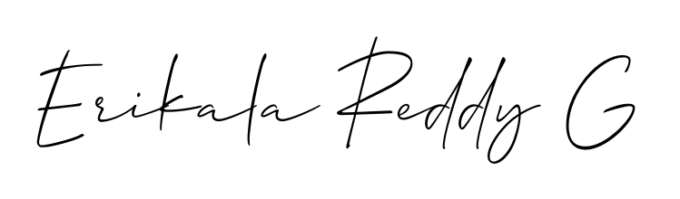 Here are the top professional signature styles for the name Erikala Reddy G. These are the best autograph styles you can use for your name. Erikala Reddy G signature style 2 images and pictures png