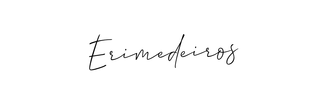 if you are searching for the best signature style for your name Erimedeiros. so please give up your signature search. here we have designed multiple signature styles  using Allison_Script. Erimedeiros signature style 2 images and pictures png
