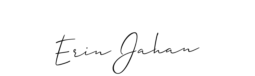 Allison_Script is a professional signature style that is perfect for those who want to add a touch of class to their signature. It is also a great choice for those who want to make their signature more unique. Get Erin Jahan name to fancy signature for free. Erin Jahan signature style 2 images and pictures png