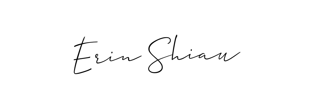 This is the best signature style for the Erin Shiau name. Also you like these signature font (Allison_Script). Mix name signature. Erin Shiau signature style 2 images and pictures png