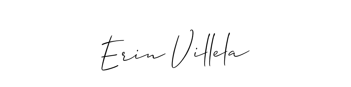 You should practise on your own different ways (Allison_Script) to write your name (Erin Villela) in signature. don't let someone else do it for you. Erin Villela signature style 2 images and pictures png