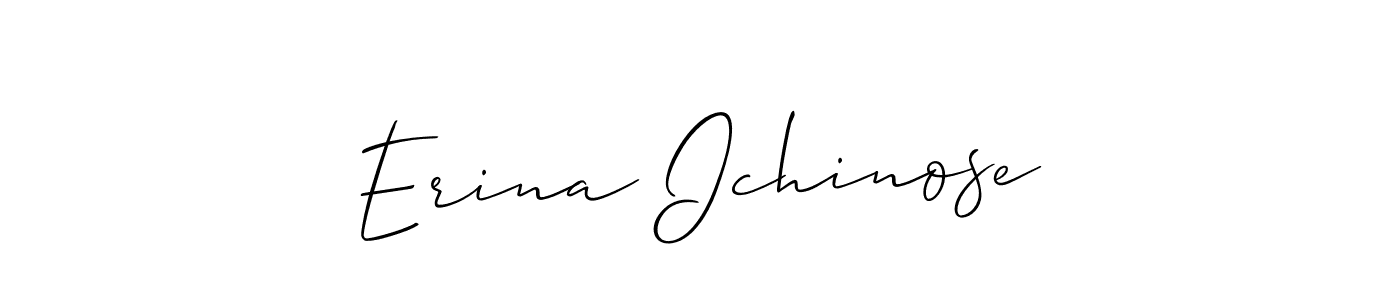 Create a beautiful signature design for name Erina Ichinose. With this signature (Allison_Script) fonts, you can make a handwritten signature for free. Erina Ichinose signature style 2 images and pictures png