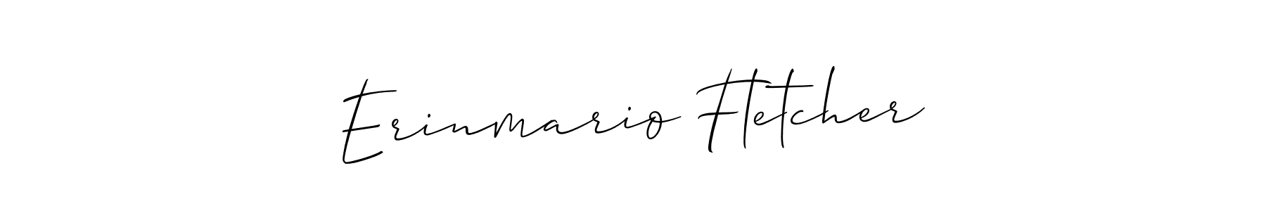 Erinmario Fletcher stylish signature style. Best Handwritten Sign (Allison_Script) for my name. Handwritten Signature Collection Ideas for my name Erinmario Fletcher. Erinmario Fletcher signature style 2 images and pictures png