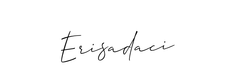 Allison_Script is a professional signature style that is perfect for those who want to add a touch of class to their signature. It is also a great choice for those who want to make their signature more unique. Get Erisadaci name to fancy signature for free. Erisadaci signature style 2 images and pictures png