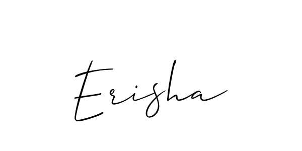 How to make Erisha name signature. Use Allison_Script style for creating short signs online. This is the latest handwritten sign. Erisha signature style 2 images and pictures png