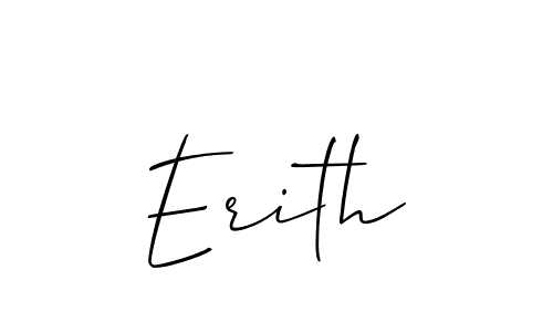 Similarly Allison_Script is the best handwritten signature design. Signature creator online .You can use it as an online autograph creator for name Erith. Erith signature style 2 images and pictures png