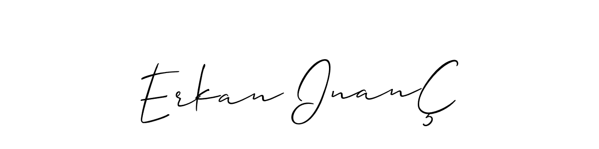 Erkan InanÇ stylish signature style. Best Handwritten Sign (Allison_Script) for my name. Handwritten Signature Collection Ideas for my name Erkan InanÇ. Erkan InanÇ signature style 2 images and pictures png