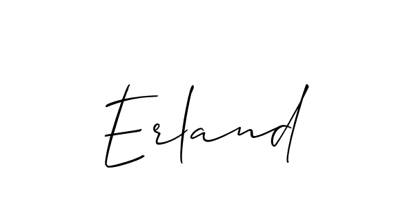 Best and Professional Signature Style for Erland. Allison_Script Best Signature Style Collection. Erland signature style 2 images and pictures png