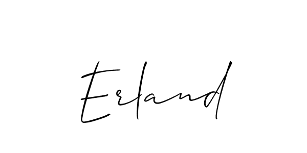 Best and Professional Signature Style for Erland. Allison_Script Best Signature Style Collection. Erland signature style 2 images and pictures png