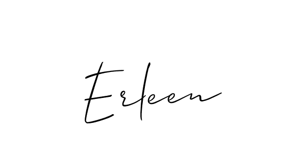 Design your own signature with our free online signature maker. With this signature software, you can create a handwritten (Allison_Script) signature for name Erleen. Erleen signature style 2 images and pictures png