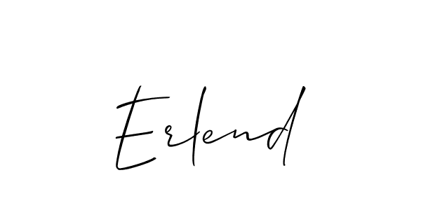 if you are searching for the best signature style for your name Erlend. so please give up your signature search. here we have designed multiple signature styles  using Allison_Script. Erlend signature style 2 images and pictures png