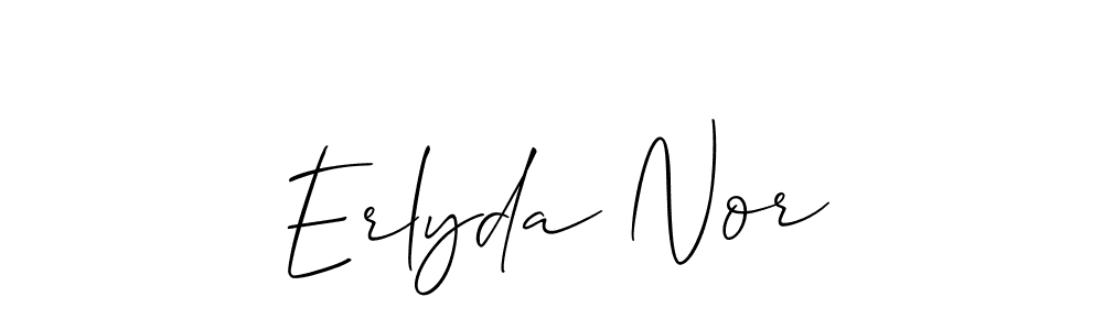 It looks lik you need a new signature style for name Erlyda Nor. Design unique handwritten (Allison_Script) signature with our free signature maker in just a few clicks. Erlyda Nor signature style 2 images and pictures png