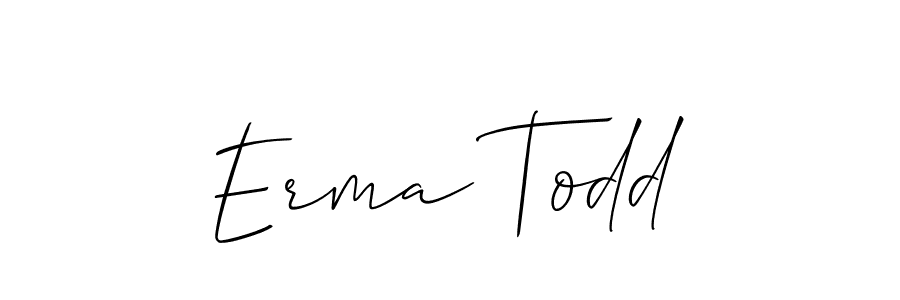 Create a beautiful signature design for name Erma Todd. With this signature (Allison_Script) fonts, you can make a handwritten signature for free. Erma Todd signature style 2 images and pictures png