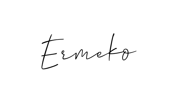 How to make Ermeko name signature. Use Allison_Script style for creating short signs online. This is the latest handwritten sign. Ermeko signature style 2 images and pictures png