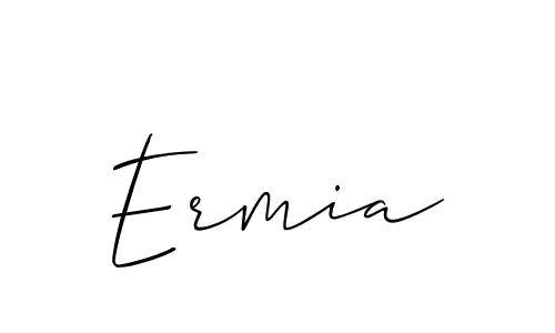 Make a beautiful signature design for name Ermia. With this signature (Allison_Script) style, you can create a handwritten signature for free. Ermia signature style 2 images and pictures png