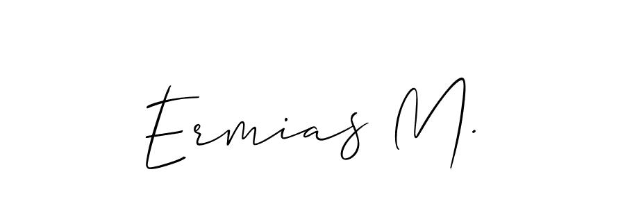 Also we have Ermias M. name is the best signature style. Create professional handwritten signature collection using Allison_Script autograph style. Ermias M. signature style 2 images and pictures png