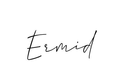 How to make Ermid name signature. Use Allison_Script style for creating short signs online. This is the latest handwritten sign. Ermid signature style 2 images and pictures png