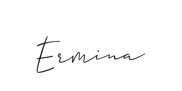 Design your own signature with our free online signature maker. With this signature software, you can create a handwritten (Allison_Script) signature for name Ermina. Ermina signature style 2 images and pictures png