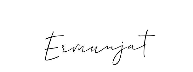 You should practise on your own different ways (Allison_Script) to write your name (Ermunjat) in signature. don't let someone else do it for you. Ermunjat signature style 2 images and pictures png