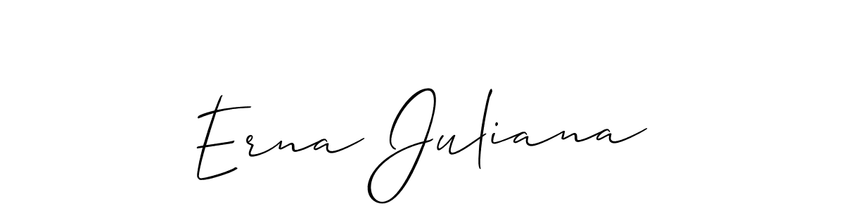 Design your own signature with our free online signature maker. With this signature software, you can create a handwritten (Allison_Script) signature for name Erna Juliana. Erna Juliana signature style 2 images and pictures png