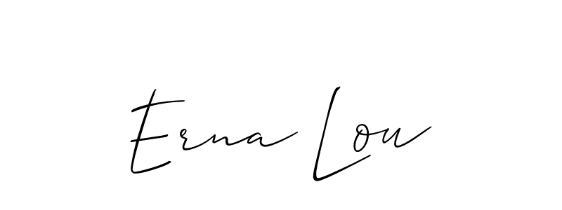 Design your own signature with our free online signature maker. With this signature software, you can create a handwritten (Allison_Script) signature for name Erna Lou. Erna Lou signature style 2 images and pictures png