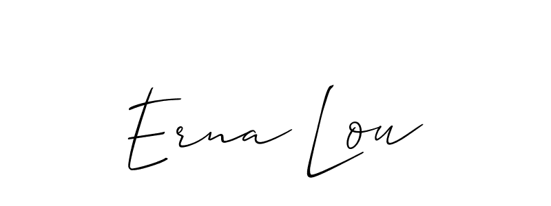 Once you've used our free online signature maker to create your best signature Allison_Script style, it's time to enjoy all of the benefits that Erna Lou name signing documents. Erna Lou signature style 2 images and pictures png