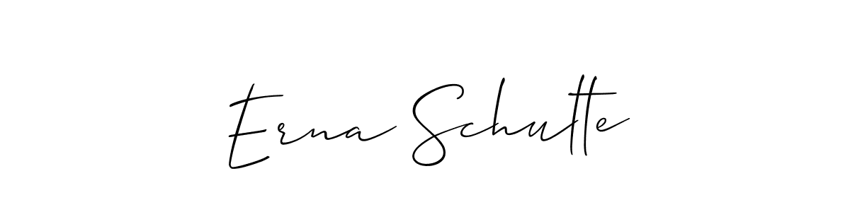 How to make Erna Schulte name signature. Use Allison_Script style for creating short signs online. This is the latest handwritten sign. Erna Schulte signature style 2 images and pictures png